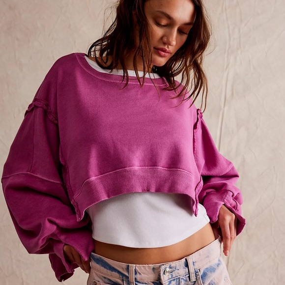 We The Free Camden Cropped Sweatshirt gray - Picture 2 of 5